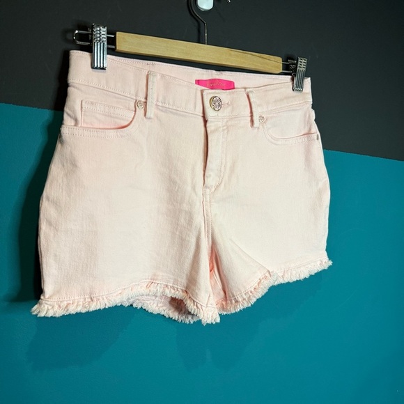 NWT Lilly Pulitzer Pink Jean Shorts size 0 - Picture 3 of 10